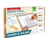 ARDA Architect Duomo di Milano ED01C - Kit de Dibujo Técnico Cúpula de Milán a partir de 8 años - Geometría y Arquitectura - Regla, Escuadra, Plantilla, Portaminas y Papel A4