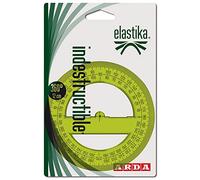 Arda Elastika - Transportador de ángulos de 360° x 12 cm, color verde