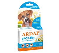ARDAP Spot On para perros de 10 a 25 kg - Ingrediente activo natural - Remedio antigarrapatas para perros, antigarrapatas perro - 3 tubos de 2,5 ml cada uno - hasta 12 semanas de protección sostenible