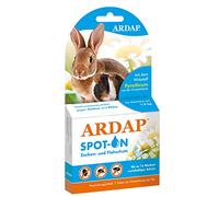 ARDAP Spot On 077380 - Protección contra garrapatas, ácaros y pulgas para pequeños Animales de compañía (Conejos, cobayas, etc.) de 1 a 4 kg, ingrediente Activo Natural, protección Duradera de hasta