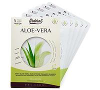 Ardaraz Mascarilla Facial Hidratante Calmante con Aloe Vera Canario. Mascarillas para la cara efecto Refrescante enriquecidas con Acido Hialurónico. Protegen de los daños de sol y frío. Pack de 5