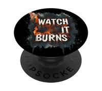 Arde brillante con este reloj It Burns Graphic PopSockets PopGrip Adhesivo