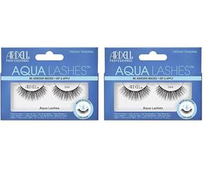 Ardell Aqua Lashes Pestañas Postizas Con Banda Activada Por Agua, No Necesita Pegamento, Volumen Medio, Cortas, 30 g (Paquete de 2)