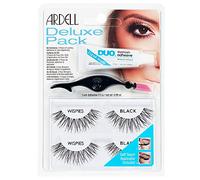 ARDELL Deluxe Pack. Contiene:2 Pares de Pestañas Postizas Wispies Black, 1 Adhesivo Duo 2. 5g y 1 Aplicador de Pestañas Postizas - 1 Set