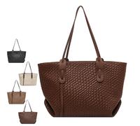 Arden Weaver Tote, Maison Ginza Bag, Woven Totes Designed for Everyday Use, Classic & Versatile (Brown)