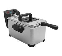ARDES AR1D30 Freidora 3 Litros Freidora para Pescado Patatas fritas Pollo Freidora de aceite Temperatura Máxima 190°C Freidora con Termostato Color Plata y Negro