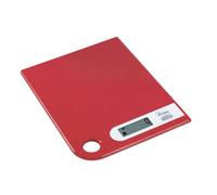 ARDES AR1PA1/R Báscula de Cocina Digital Roja Super Fina de ahorro de espacio Fácil de colgar Báscula Pesa Alimentos Electrónica Pantalla LCD