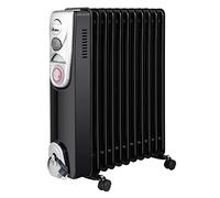 ARDES - AR4R11BTE OILO 11T Radiador de aceite eléctrico con 11 elementos calefactores - Radiador inteligente con temporizador, 3 potencias y ventilación - Radiador eléctrico con ruedas y recogecable