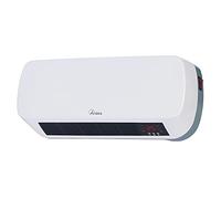 ARDES AR4W04P PARETO WEEK 2 Termoventilador Cerámico de Pared 2000W A Prueba de Agua, Termoventilador de Baño Programable Temporizador 12h, Panel Cerámico Blanco Smart con Magic Display Digital LED