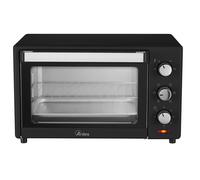 ARDES AR6231B Horno Eléctrico Ventilado 30 Litros Horno Eléctrico Ventilado 6 Funciones de cocción Horno Eléctrico Temporizador Doble vidrio con Accesorios para horno de Color Negro