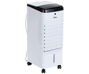 ARDES Enfriador Evaporativo y Potente Humidificador con 3 Velocidades Flujo de Aire Oscilación Automática Timer Telemando y Filtro Antipolvo Blanco AR5R06D