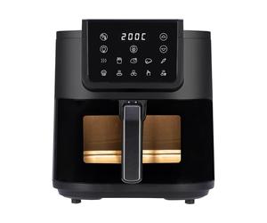 Ardes Friggisana Infinity ARFRYA08LV - Freidora de aire con ventana de 8 litros - Airfryer +35% de espacio y tecnología Rapid Air - con temperatura y temporizador ajustables, luz, pantalla