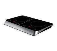 ARDES Hornillo Eléctrico con 2 Placas de inducción Potencia Diferenciada de 2000 y 1500 Watt Pantalla Digital Temperatura de hasta 240 Grados Placa Eléctrica Modelo AR1F602 Color Negro