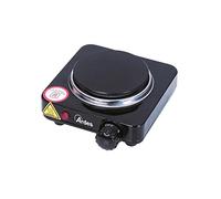 ARDES Hornillo eléctrico pequeño de 1 Placa de fundición en Acero pintado Diámetro Placa 9,5 cm con Termostato de Regulación Temperatura Modelo TIKAPPA AR1F18 Negro