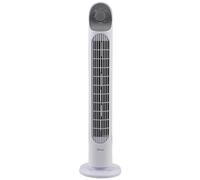 ARDES Ventilador Vertical Altura 81 cm con 3 Intensidades y Oscilación Automática de la Torre desde el Suelo o Nivel Ventilador Torre Blanco AR5T800