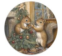 Ardilla 1000p Rompecabezas Redondo Adultos-Niños Los animaless Haustiers Cute Circular Puzzle Niños: Juegos Edugatoivos TaHaustiere Portátil Juguete Edugatoivo 1000pcs (67.5x67.5cm)