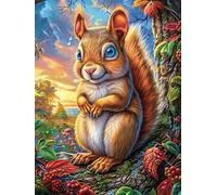 Ardilla abrazando una nuez Puzzle 1000 Piezas Estera Portátil Antideslizante Animal fantástico de animales salvajes Rompecabezas Familiar Para Hombres Y Mujeres Aliviar Estrés Decoración Hogar 1000 PC