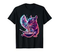 Ardilla comiendo ramen fideos japoneses Arte de fideos de ardilla Camiseta