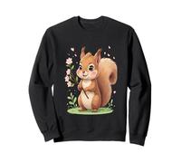 Ardilla con Flor ilustración Animal Sudadera