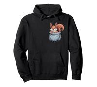 Ardilla de Bolsillo - Lindo diseño de Animales del Bosque Sudadera con Capucha