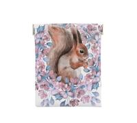 Ardilla de Dibujos Animados con Flores, Squeeze Top Wallet Bolsa de Almacenamiento para Mujer Monedero pequeño Bolsa de Cambio