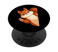 Ardilla de Dibujos Animados Lindo Signo de la Paz PopSockets PopGrip Adhesivo