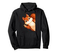 Ardilla de Dibujos Animados Lindo Signo de la Paz Sudadera con Capucha