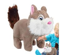 Ardilla De Peluche, Animal Eléctrico De Peluche, Decoración Interactiva para El Hogar, Muñeco Acompañante Eléctrico Infantil para Niños Y Niñas