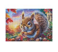 Ardilla del Bosque Puzzle 300 Piezas Papel Mayores Terapia Relajación Relajación Mental Más Vendido Original 300 PCS