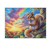 Ardilla del Bosque Puzzle 500 Piezas Papel Mayores Terapia Ocupacional para Relajarse Entretenimiento Sin Pantalla Más Vendido Regalo Original 500 PCS