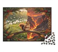 Ardilla del Bosque Puzzle de 1000 Piezas Papel para Adultos Escena Natural Mágica Juego de Puzzle 1000 Piezas Relajante Regalo Hogar Nan
