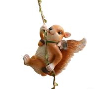 Ardilla detallada para escultura Decoración al aire libre Polyresin Figura para árbol y valla 15cm