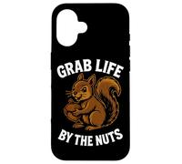 Ardilla divertida de Grab Life By The Nuts Carcasa para iPhone 16