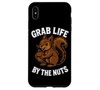 Ardilla divertida de Grab Life By The Nuts Carcasa para iPhone XS Max