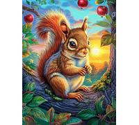 Ardilla en el Bosque mágico Rompecabezas 1000 Piezas Cartón para Expertos Cuento de Hadas tierno de acompañamiento Mejora Memoria Actividad Tiempo Libre Pack Completo Original 1000 PCS