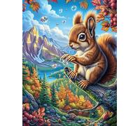 Ardilla en la casa del árbol Puzzle 500 Piezas Cartón Blanco Premium Para Expertos Cuentos de hadas de animales salvajes fantásticos Vacaciones Fines Semana Hobby Y Ocio Regalo Navideño Calidad Premiu