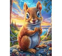 Ardilla en la Rama del árbol Puzzle 500 Piezas 3D Creativo Mitos fantásticoss Cuento De Hadas Rompecabezas para Hombres Y Mujeres Decoración Hogar Moderno Construir Maquetas 500 PCS