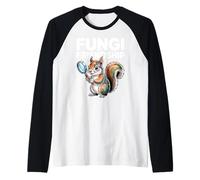 Ardilla Explorador Naturaleza De Dibujos Animados Animales Árbol Curioso Camiseta Manga Raglan