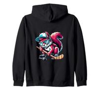 Ardilla Hockey Sobre Hielo Con Estilo Sudadera con Capucha