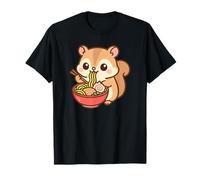 Ardilla Linda Comiendo Ramen Kawaii Foodie Art Camiseta