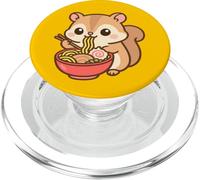 Ardilla Linda Comiendo Ramen Kawaii Foodie Art PopSockets PopGrip para MagSafe