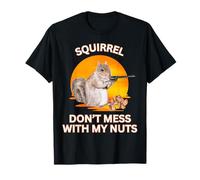 Ardilla no te metas con mis nueces, ardilla sarcástica puesta de sol Camiseta