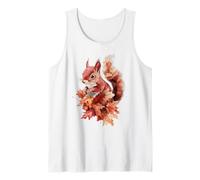 Ardilla Otoño Otoño Bosque Animal Vintage Ardilla Amante Camiseta sin Mangas