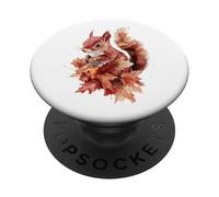 Ardilla Otoño Otoño Bosque Animal Vintage Ardilla Amante PopSockets PopGrip Adhesivo