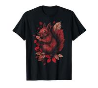 Ardilla Otoño Otoño Hojas Bosque Animal Natur Camiseta