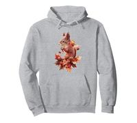 Ardilla Otoño Otoño Hojas Bosque Animal Natur Sudadera con Capucha
