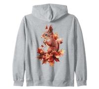 Ardilla Otoño Otoño Hojas Bosque Animal Natur Sudadera con Capucha