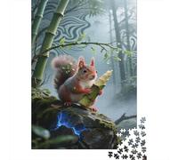 Ardilla Puzzles 1000 Piezas Adecuado para Adultos Puzzle Imposible Ardilla Decoración del Hogar Retos Educativos Puzzle Bonito Regalo 1000pcs (75x50cm)