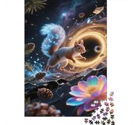 Ardilla Puzzles Imposible,desafío for Adults Cielo Estrellado Agujero Negro Entretenimiento Creativo 1000 Piezas Obra De Arte De Juego De para Adultos Y Niños A Partir De 12 Años 1000pcs (75x50cm)