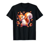 Ardilla roja bailando lindo animal amante gráfico niñas Camiseta